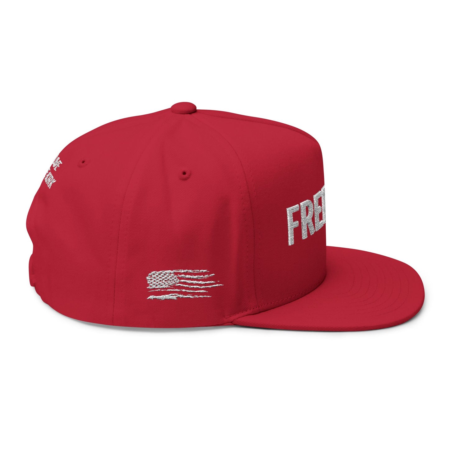 Freedom Embroidered Flat Bill Cap - Trendy Snapback for Music Lovers, Casual Style, Gift for Fans, Unique Accessories, Streetwear